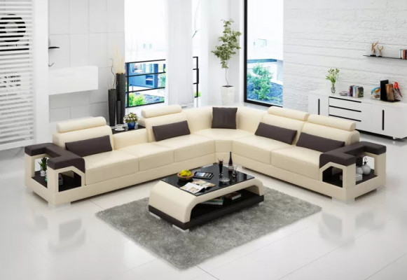 Sofa en cuir de salon canapé en cuir canapé en cuir ensembles de canapés canapé en cuir canapés Paysage vivant
