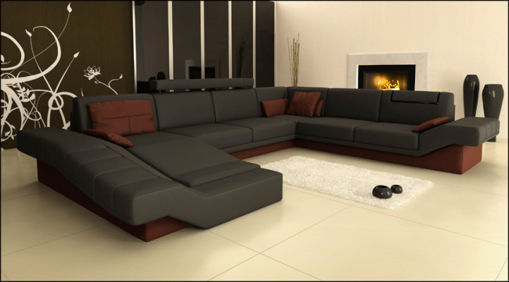 Modern elegance Le nouveau canapé d'angle en U avec une garniture exquise