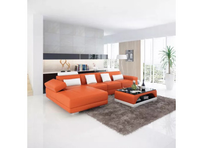 Canapé en cuir Canapé d'angle Rembourrage Canapé design Canapé moderne Canapé d'angle en forme de L