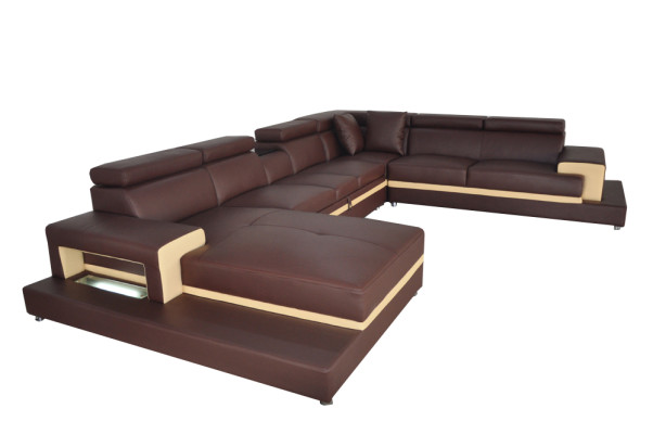Conception cuir garniture siège salle de séjour canapé canapés d'angle canapé designer suite XXL