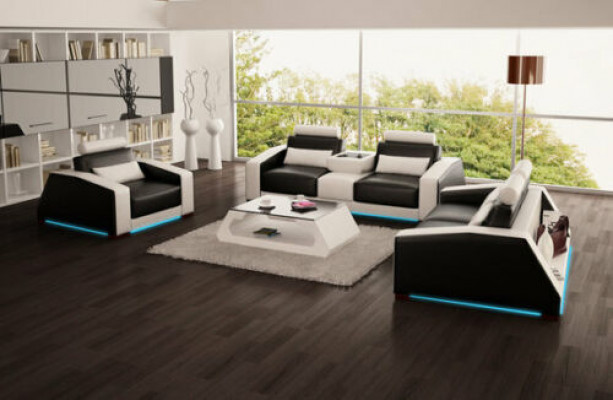 Rembourrage Canapé Canapés Sofas Ensemble de Canapés Design Sets 3+2+1 Fauteuil