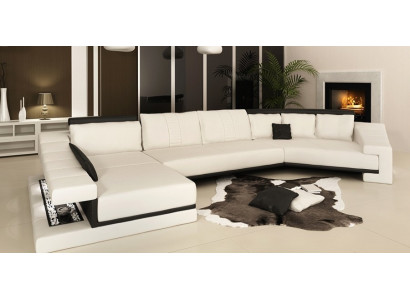 canapé d'angle en forme de U exclusif, design moderne et matériaux de haute qualité