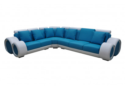 Design Cuir Tapisserie XXL Coin de la Chambre Salon Canapé + USB Designer Suite Canapés