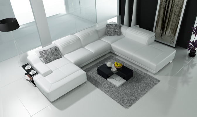 Canapé en cuir canapé canapé salon paysage canapé d'angle suite d'angle design