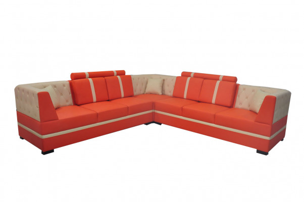Canapé d'angle avec USB Rembourrage d'angle Salon Paysage Designer Canapés Textile nouveau