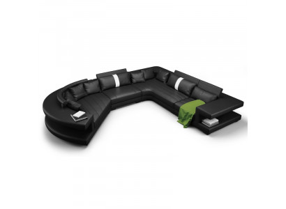 Paysage vivant Rembourrage de siège moderne Rembourrage de salon Canapé d'angle USB + Lumière