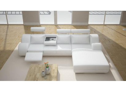 Suite de designers Living landscape Canapé d'angle Canapé Canapé Canapé Capitonné Canapé en cuir avec USB
