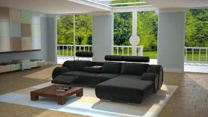 Suite de design Canapé d'angle Canapé Canapé Tapisserie Sur mesure USB