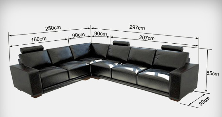 Canapé en cuir avec USB Canapé d'angle Salon moderne Suite d'angle Design Moderne Sofa A1121B