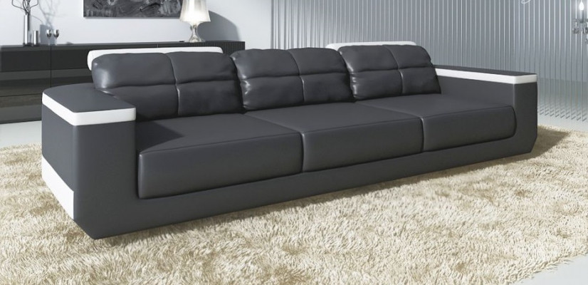 Grand canapé canapé rembourré Meubles Canapés Lits XXL Chambre Salon nouveau