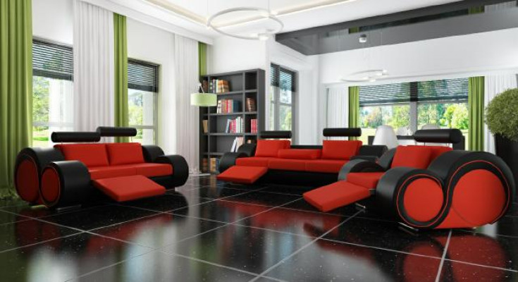 CANAPÉ EN CUIR 321 Ensemble de canapés 3 places ENSEMBLE RELAX UPHOLSTERY SET CANAPÉ SET