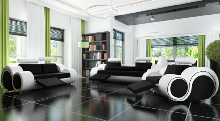CANAPÉ EN CUIR 321 Ensemble de canapés 3 places ENSEMBLE RELAX UPHOLSTERY SET CANAPÉ SET