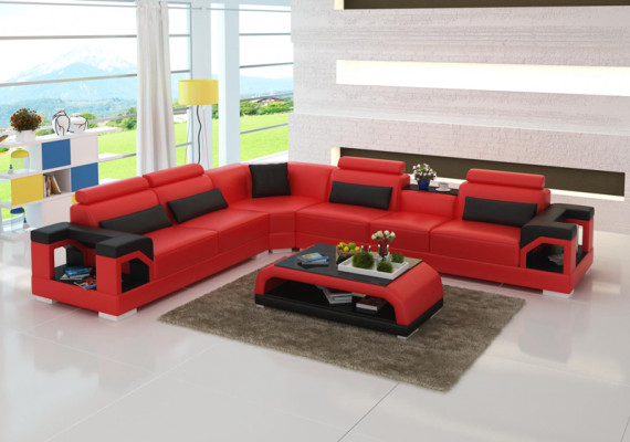 Canapé Canapé en cuir Canapé Canapé d'angle Canapé d'angle Design moderne Suite