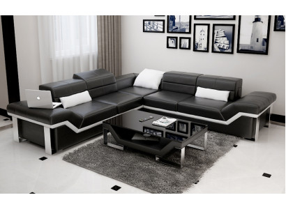 Canapé en cuir canapé canapé canapé d'angle suite design canapé moderne K5007B