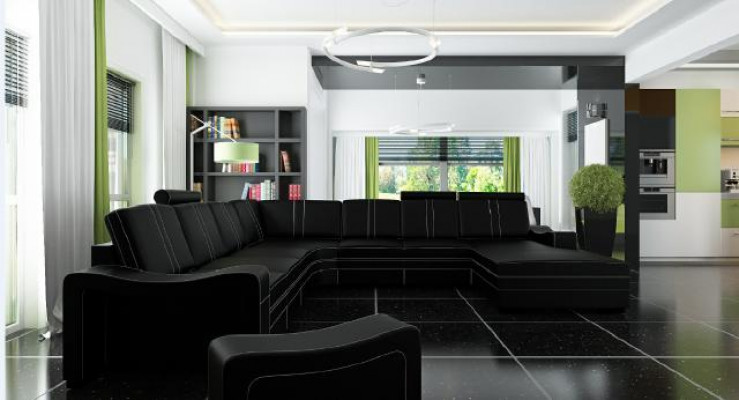 XXL CANAPÉ EN CUIR CANAPÉ EN CUIR CANAPÉ D'ANGLE Canapé paysage vivant Nouvelle suite de canapé SOFA