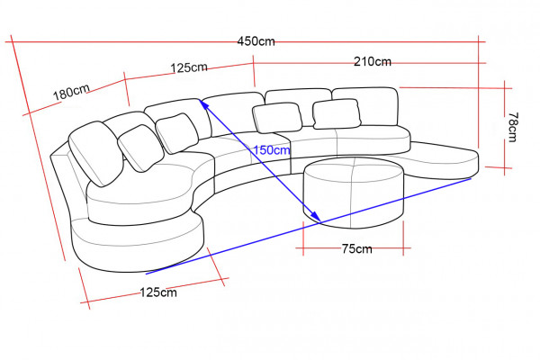 Canapé en cuir Canapé Canapé d'angle Canapé d'angle Suite design moderne A1126