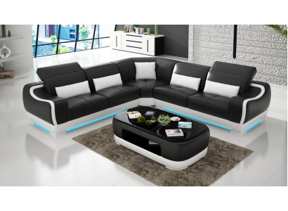 Canapé en cuir Canapé Canapé d'angle Suite de salon Canapé d'angle Canapé Design Moderne G8025B
