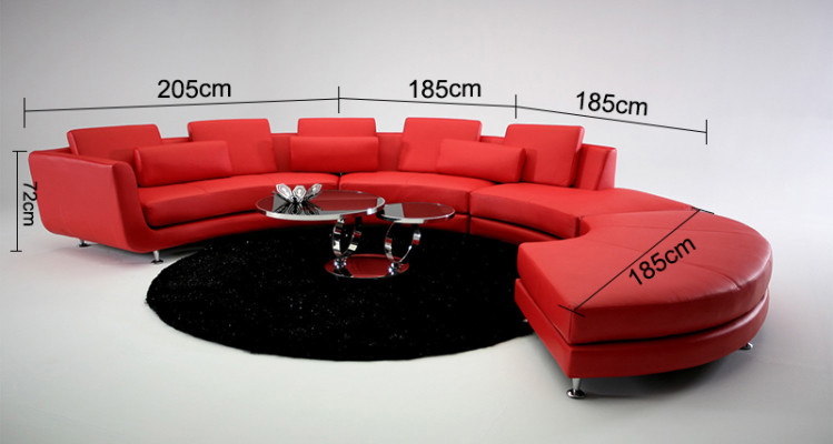 Canapé en cuir Canapé Paysage vivant Canapé d'angle Suite d'angle Design Canapé moderne USB A1102