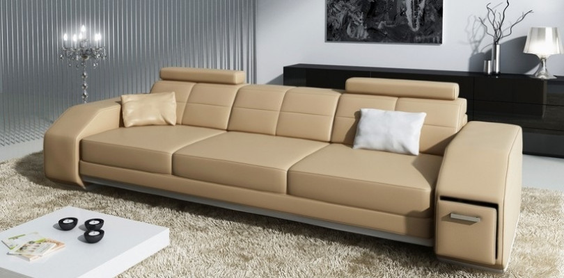 Ensemble de canapé avec USB Sofa Couch Upholstery Seat Suite 3+2+1 Paysage de vie en cuir