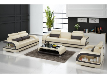 Ensemble de canapés design en cuir avec ensemble de canapés en cuir avec USB 3+2+1 suite ensemble de canapés