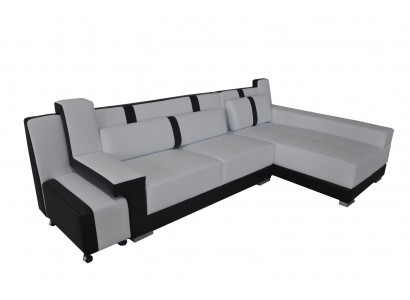 Canapé d'angle + canapé USB Tissu d'ameublement Angle de siège Suite de paysage de vie LED en forme de L A1118C