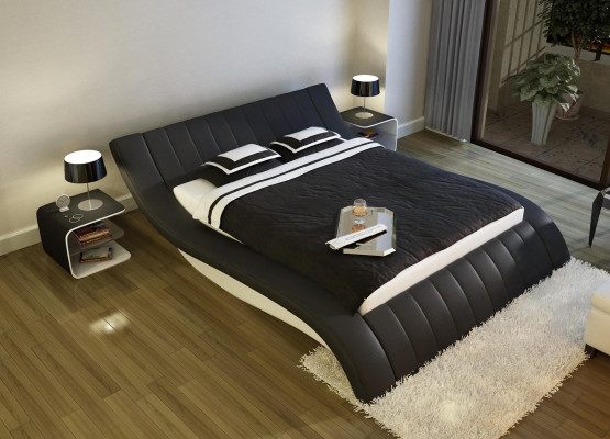 Lit rembourré avec cadre USB en cuir Modèle S-9275 160/180/200X220CM neuf
