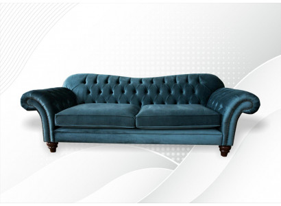Canapé en tissu de luxe Chesterfield Canapé Canapés Tapissier Grand suite 3 places