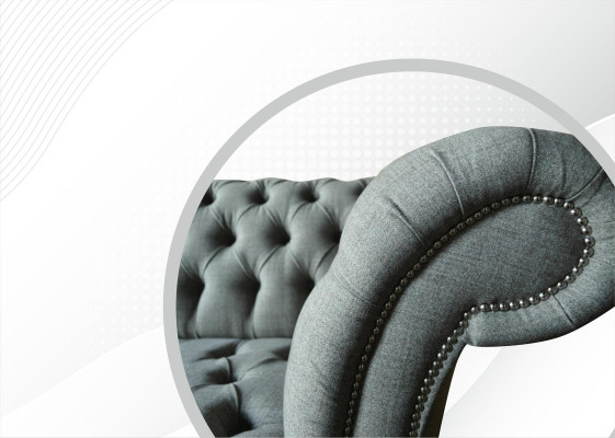 Canapé XXL Big Sofa Chesterfield 265cm Canapé 4 places Moderne en Tissu
