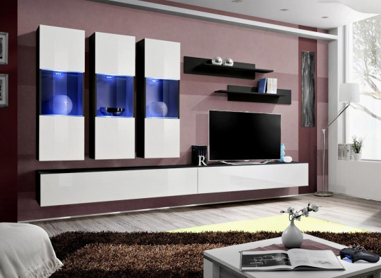 Unité murale de télévision design moderne étagères murales mobilier de salon de luxe nouveau
