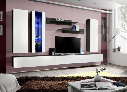Meuble tv mural de luxe en bois Design Moderne Mobilier Salon neuf