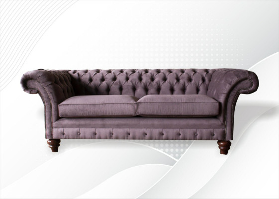 Canapé Chesterfield en cuir classique r Textile 3 places Trois places