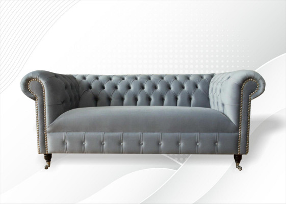 Canapé Chesterfield en tissu d'ameublement en cuir tissu Canapés Décoration Suite
