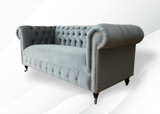 Canapé Chesterfield en tissu d'ameublement en cuir tissu Canapés Décoration Suite
