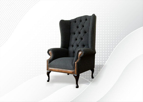 Chaise 1x Fauteuil de salon Fauteuil TV Lounge Siège en textile Fauteuil accoudoir