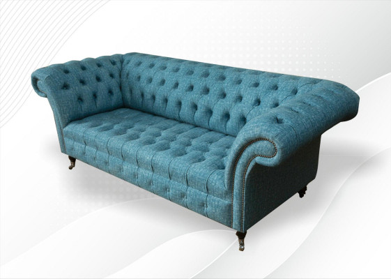Canapé Chesterfield Canapé Tissu 3 Places Canapés Décoratifs Ensemble de Sièges Sofas