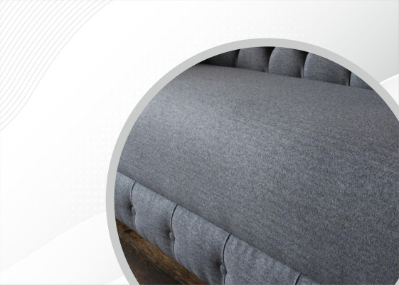xxl canapé 3 places Chesterfield en tissu textile