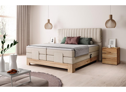 Conception de lit design automatique de luxe avec sommier à ressorts doubles pour chambre à coucher d'hôtel.