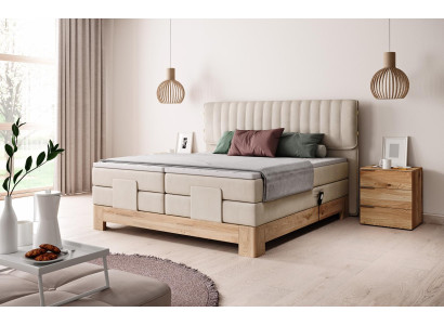 Conception de lit design automatique de luxe avec sommier à ressorts doubles pour chambre à coucher d'hôtel.