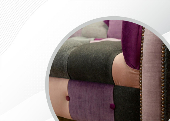 Chesterfield 3-Sitzer Designer Möbel Neues Modernes Design Textile Wohnzimmer Sofas