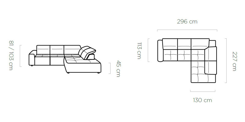Canapé d'angle en forme de L, design luxueux en tissu, paysage vivant, rembourrage de meubles de canapé, canapés.