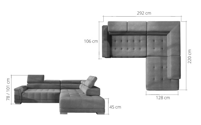 Canapé d'angle en forme de L Canapé Canapé Living Paysage Canapé Coin Design Canapé Moderne Tissu neuf Rose