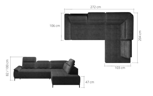 Canapé d'angle automatique en forme de L Canapé suite de paysage vivant Canapé en tissu design