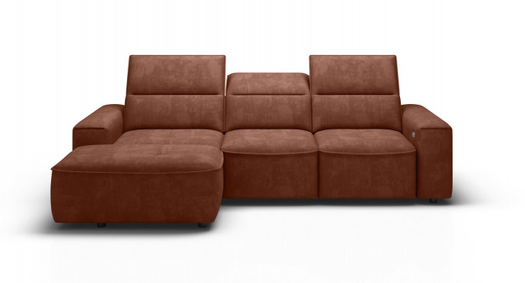 Paysage vivant Canapé Coin Design Canapé moderne Tissu nouveau Canapé d'angle marron Canapé d'angle en forme de L Sofa