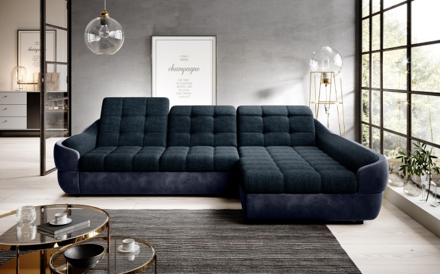 Canapé d'angle Canapé Sofa Rembourrage Paysage de vie Canapé d'angle en cuir Suite en L-forme nouveau