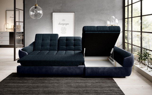 Canapé d'angle Canapé Sofa Rembourrage Paysage de vie Canapé d'angle en cuir Suite en L-forme nouveau