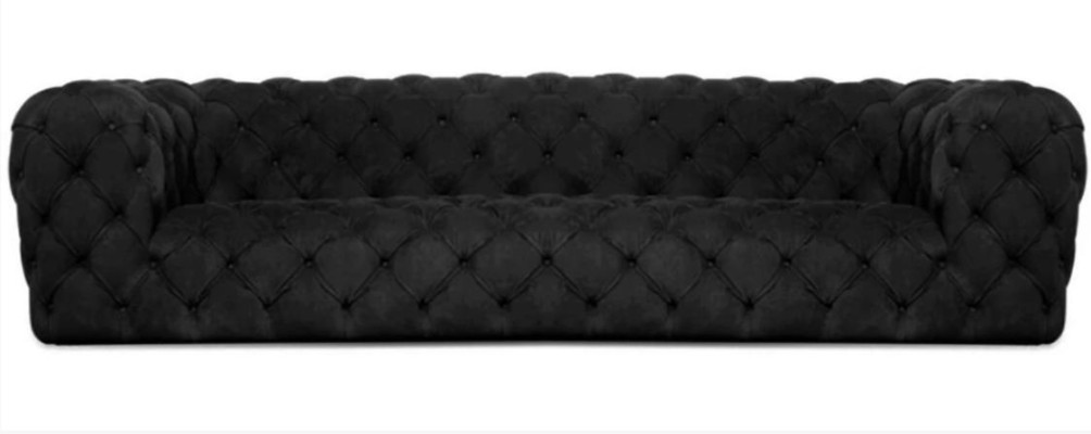 Canapé Chesterfield gris Salon moderne Canapés Canapé Tissu Meubles Grand xxl neuf
