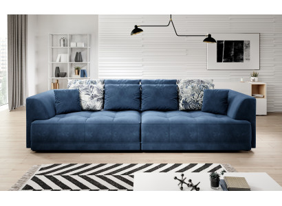 Grand canapé XXL Textile Sofa Tapisserie Design Canapé 4 Places Canapés Mobilier Grand Lümmel