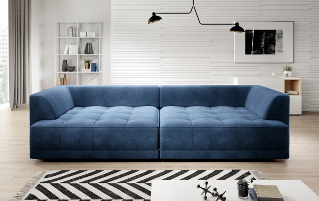 Grand canapé XXL Textile Sofa Tapisserie Design Canapé 4 Places Canapés Mobilier Grand Lümmel