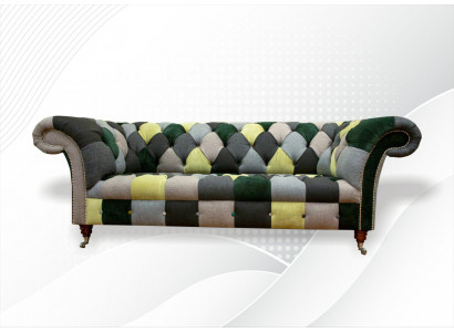 Chesterfield 3 places canapé multicolore Design Moderne Canapés Canapé Mobilier Designer