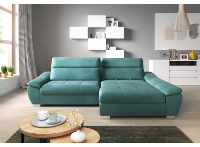 Canapé d'angle Canapé Sofa Canapé d'angle en tissu en L Multifonction Textile Paysage de vie